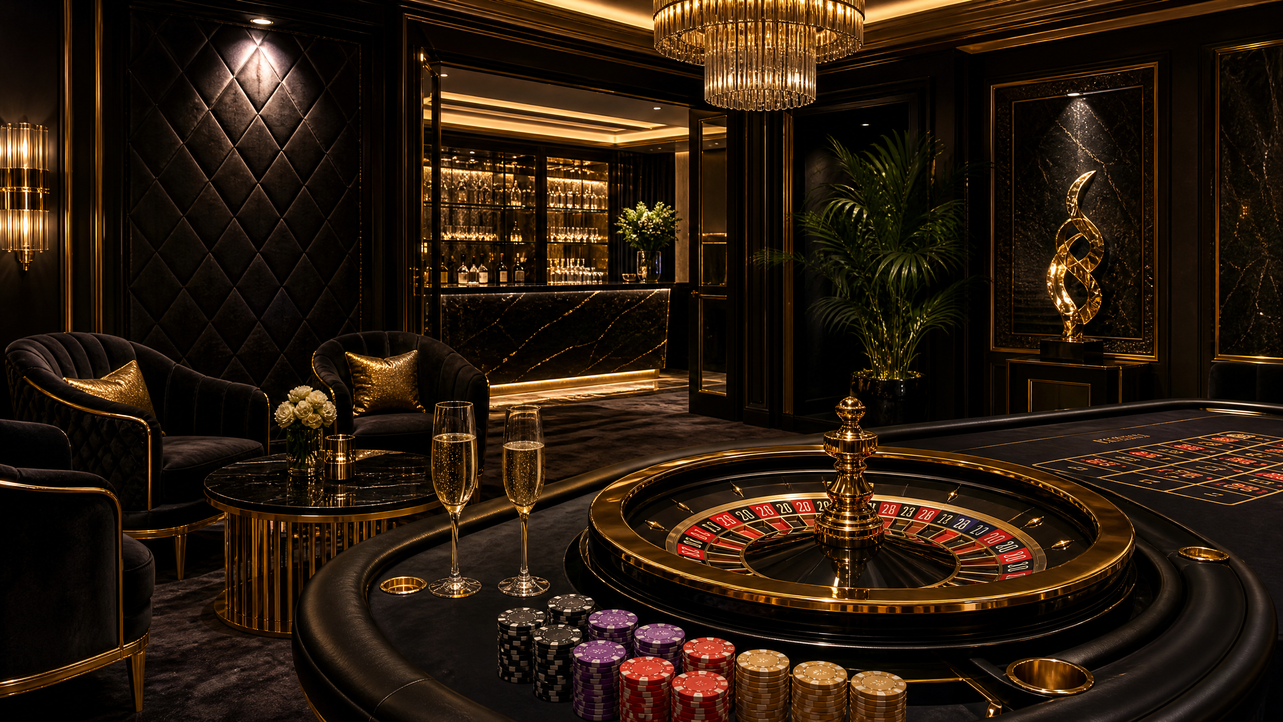 Luxury VIP casino lounge for high rollers not on GamStop