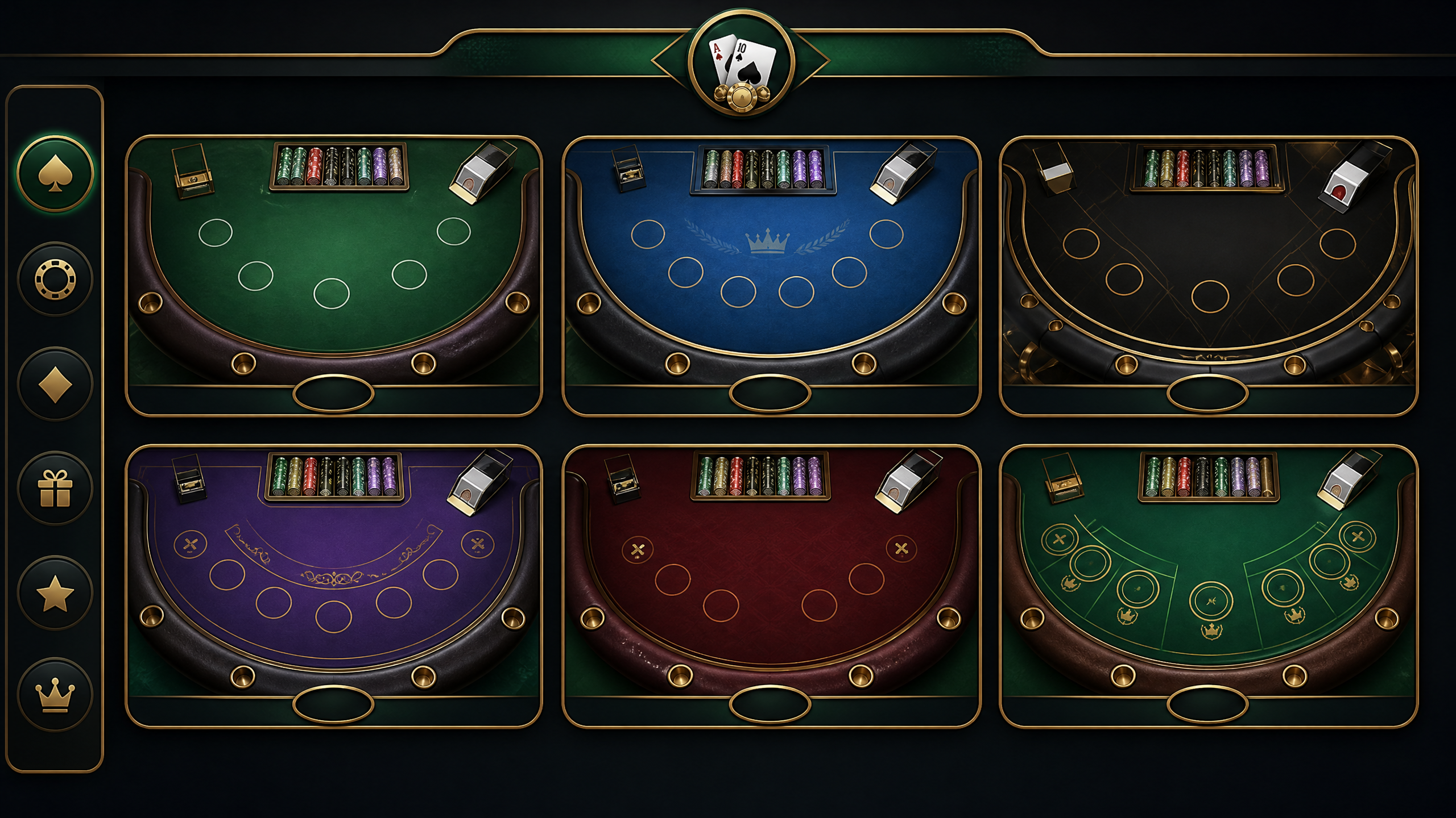 Multiple blackjack table variants at offshore casinos