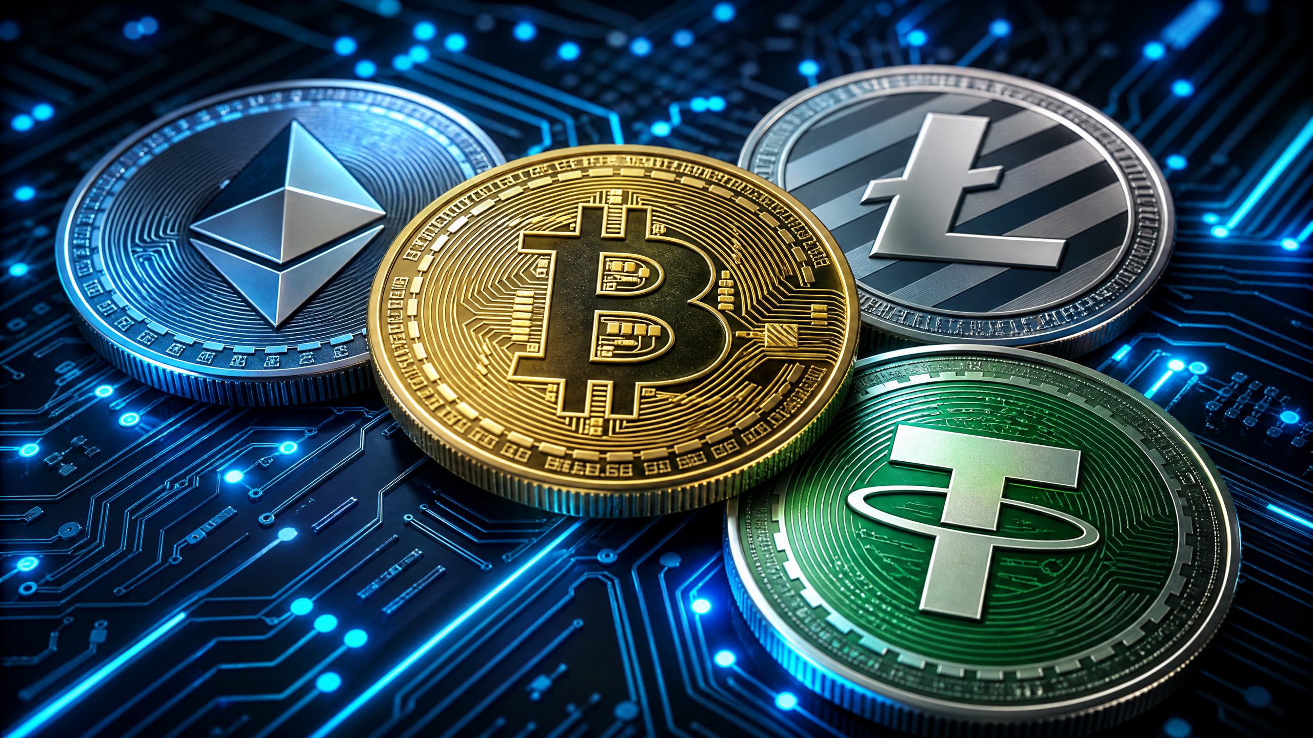 Bitcoin and Ethereum coins at a crypto casino not on GamStop